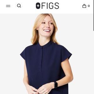 Figs S medical scrub top, Navy, scrubs